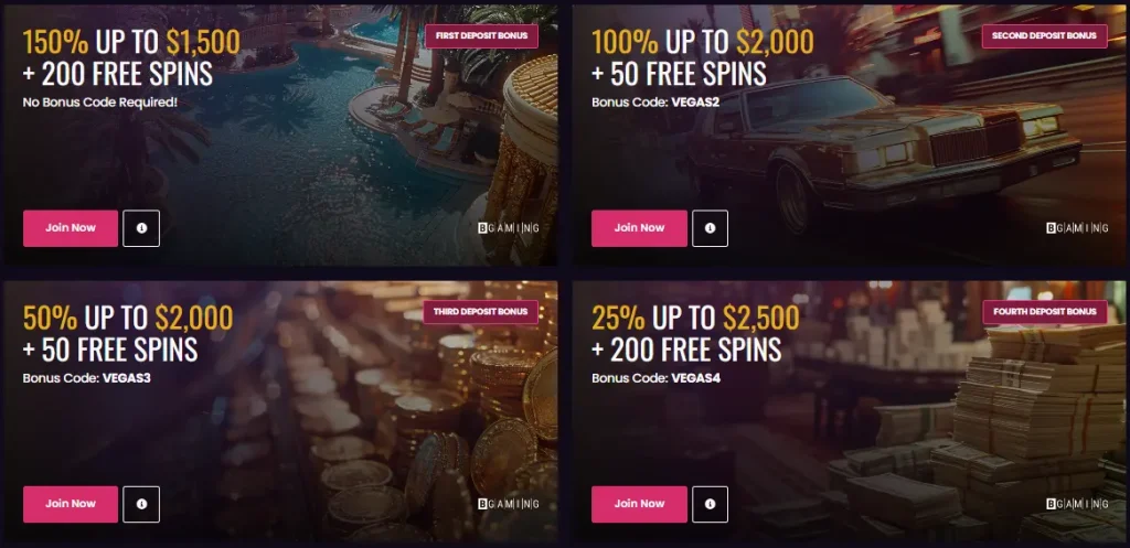 vegasnow bonus codes
